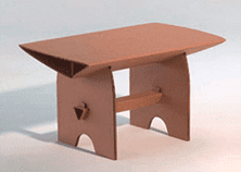 mesa de cartón