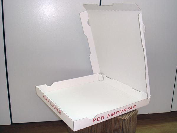 caja para pizza abierta